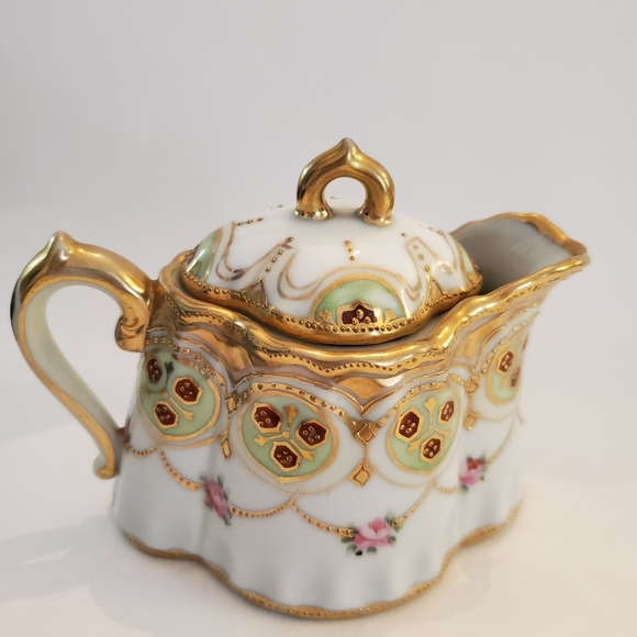 Vintage Nippon Hand Painted Gold Antique Creamer - Picture 6 of 7